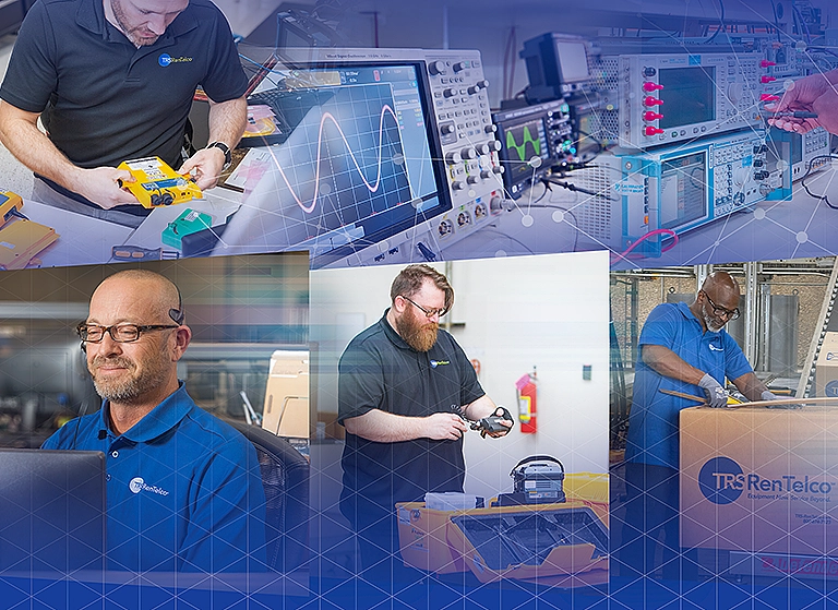 Team members standing together on a worksite